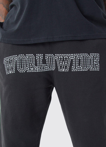 Черные спортивные демисезонные зауженные брюки Boohoo