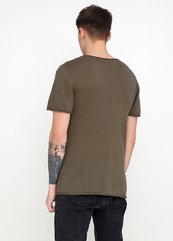 Хакі (оливкова) футболка з коротким рукавом H&M