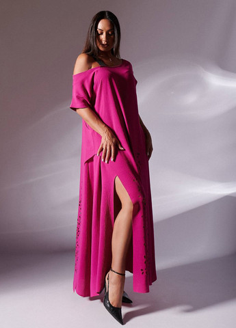 Малинова кежуал сукня оверсайз LibeAmore однотонна