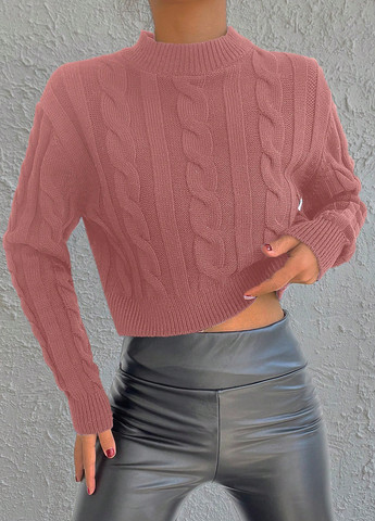 Рожево-коричневий демісезонний светр SHEIN