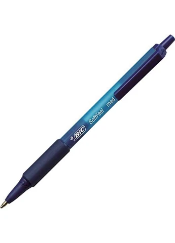 Набор шариковых ручек 12 шт автоматических Soft Feel, 1 мм. Синий (BICSCSF11BE) Bic (255254278)