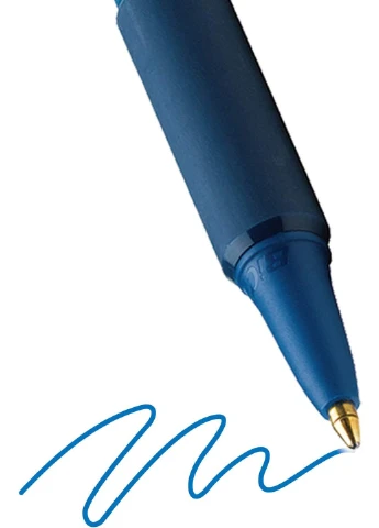 Набор шариковых ручек 12 шт автоматических Soft Feel, 1 мм. Синий (BICSCSF11BE) Bic (255254278)