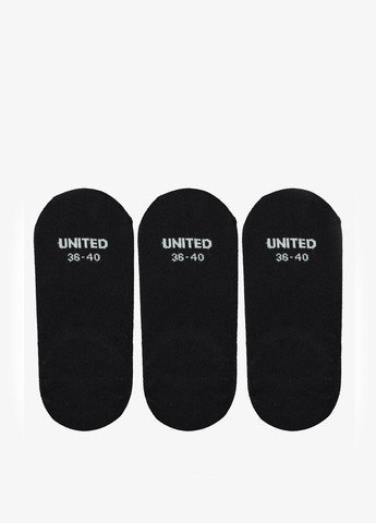 Чорні шкарпетки (3 пари) UNITED4 однотонні (329148613)