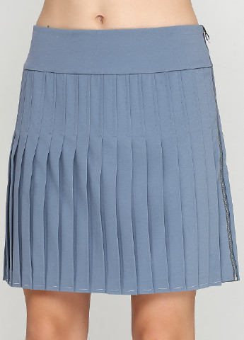 Серо-синяя кэжуал однотонная юбка DKNY плиссе