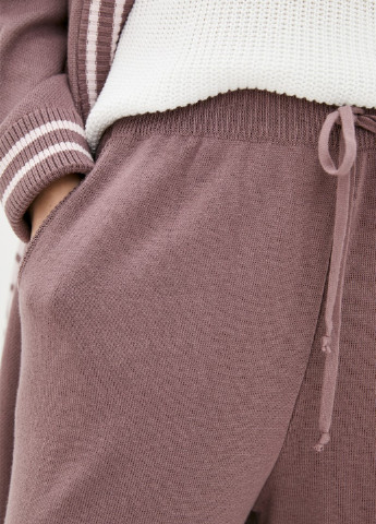 Розово-коричневые кэжуал демисезонные клеш брюки Sewel