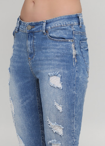 Штани Reserved завужені блакитні джинсові бавовна