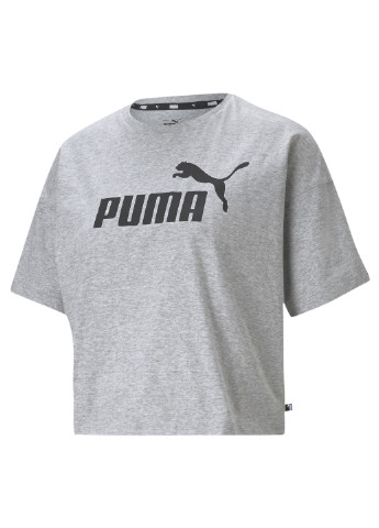 Сіра всесезон топ essentials logo cropped women's tee Puma