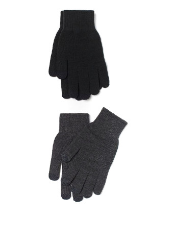 Перчатки (2 пары) H&M меланжи комбинированные повседневные акрил, шерсть