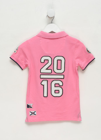 Розовая детская футболка-поло для девочки Gaastra с рисунком