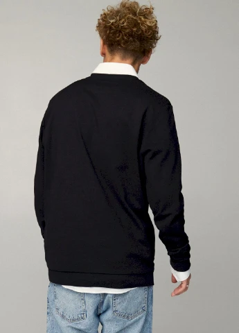 Чорний свитшот мужской oversize /no flis/ YAPPI малюнок (254557748)