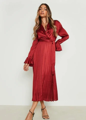Коричневое платье Boohoo