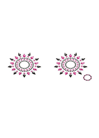 Пэстис из кристаллов Gloria set of 2 - Black/Pink, украшение на грудь Petits Joujoux (252366717)