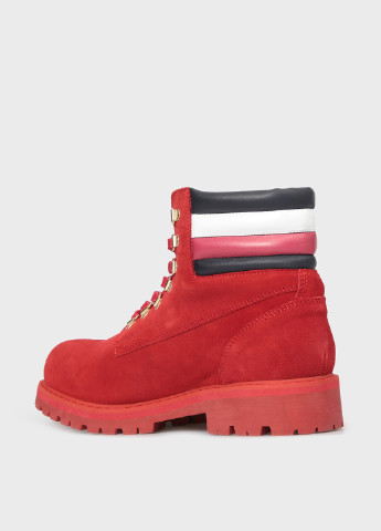 Красные зимние ботинки тимберленды Tommy Hilfiger