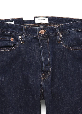 Темно-синие демисезонные прямые джинсы Jack & Jones