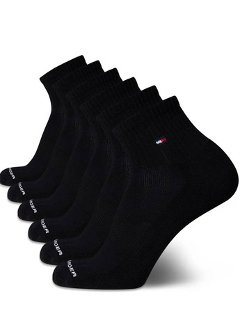 Чёрные носки (6 пар) Tommy Hilfiger логотипы (348838109)