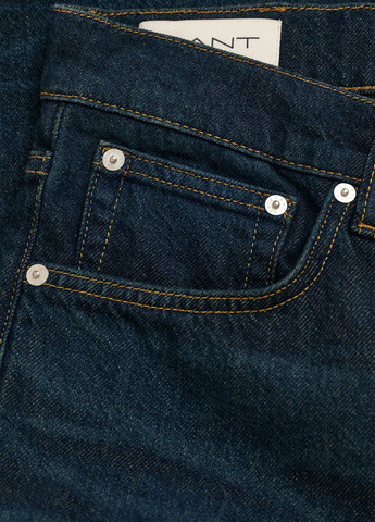 Синие демисезонные прямые джинсы Gant