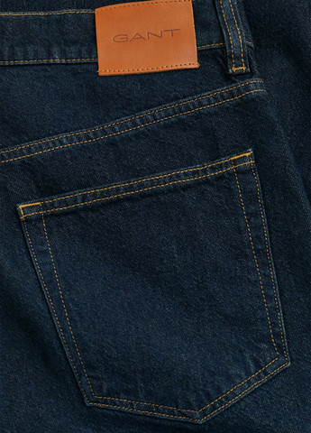 Синие демисезонные прямые джинсы Gant