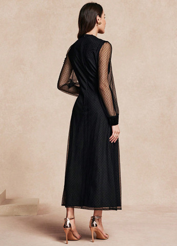 Чорна святковий, вечірня, кежуал сукня а-силует SHEIN в горошок