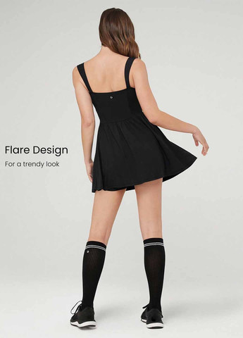 Чорна спортивна сукня SHEIN з логотипом