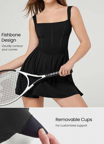 Чорна спортивна сукня SHEIN з логотипом