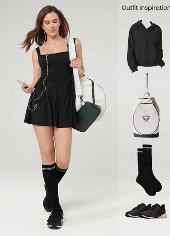 Чорна спортивна сукня SHEIN з логотипом