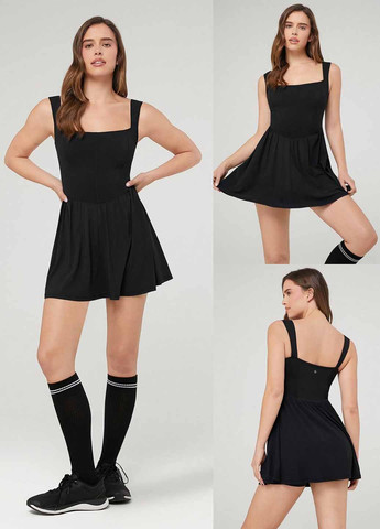 Чорна спортивна сукня SHEIN з логотипом