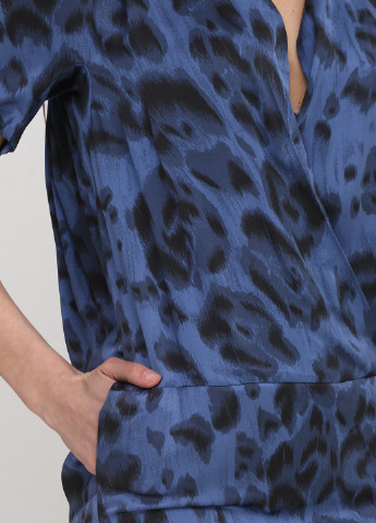 Синее кэжуал платье Stella McCartney с абстрактным узором
