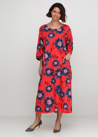 Червона кежуал сукня New Collection з квітковим принтом