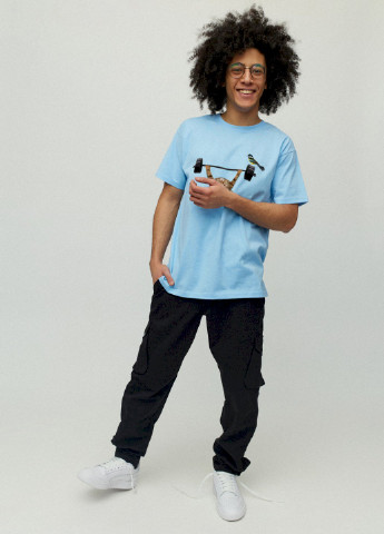 Блакитна футболка чоловіча YAPPI