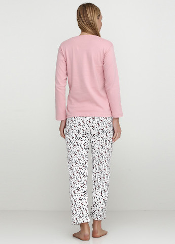 Рожева зимня комплект щільний трикотаж (світшот, штани) Good Night Pajama