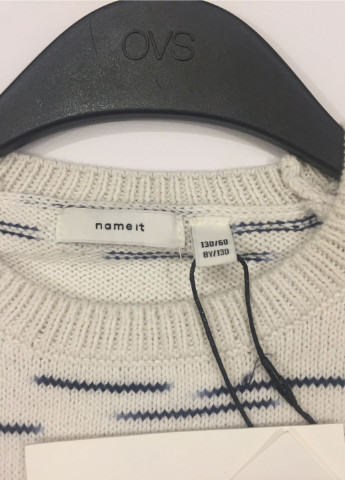Комбинированный демисезонный свитер мальчишке пуловер Name it
