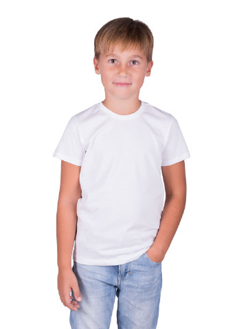 Біла демісезонна футболка дитяча Наталюкс 12-3311