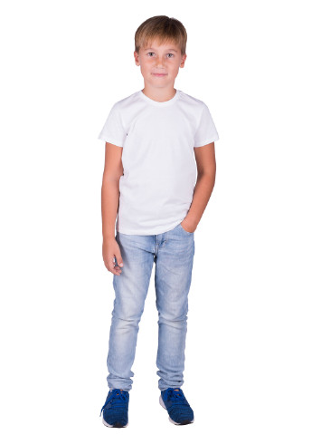 Біла демісезонна футболка дитяча Наталюкс 12-3311