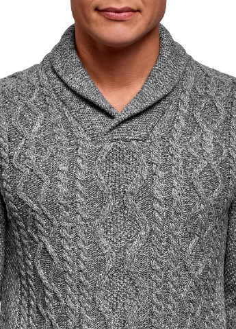Серый демисезонный пуловер пуловер Oodji