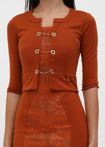 Оранжевое кэжуал платье Sassofono однотонное