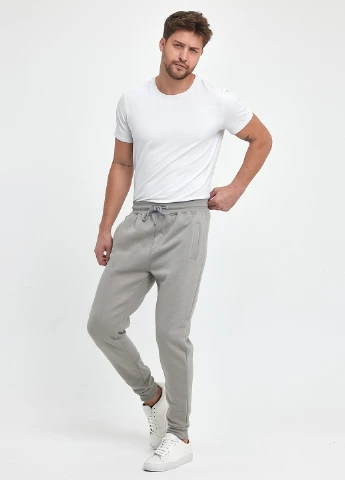 Светло-серые спортивные демисезонные джоггеры брюки Trend Collection
