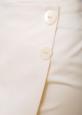Молочная кэжуал однотонная юбка Ager на запах