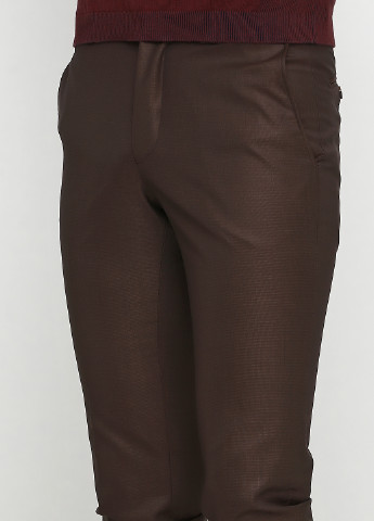 Коричневые кэжуал демисезонные зауженные брюки Devred