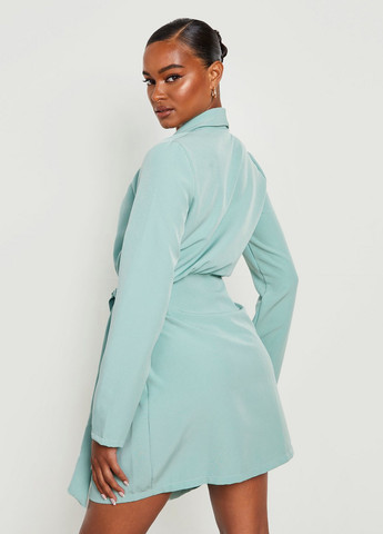 М'ятна кежуал сукня на запах Boohoo однотонна