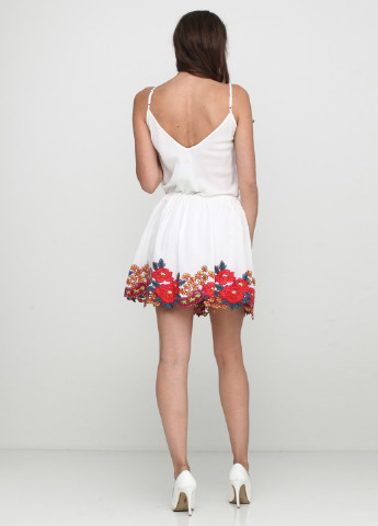 Белое кэжуал платье-комбинезон Zephyros с цветочным принтом
