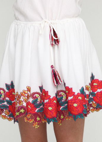Білий кежуал плаття-комбінезон Zephyros з квітковим принтом