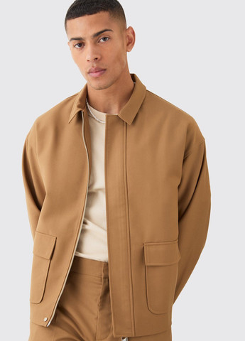 Светло-коричневая демисезонная куртка Boohoo