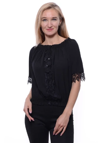 Чорна блуза Rossana
