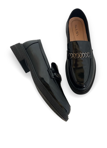 ALLSY Туфли лоферы черный з натуральная кожа, китай — демисезон (304153115)