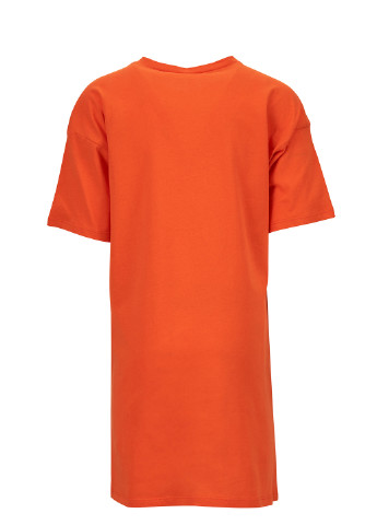 Оранжевое кэжуал платье платье-футболка DeFacto