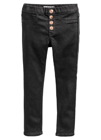 Черные демисезонные прямые джинсы H&M
