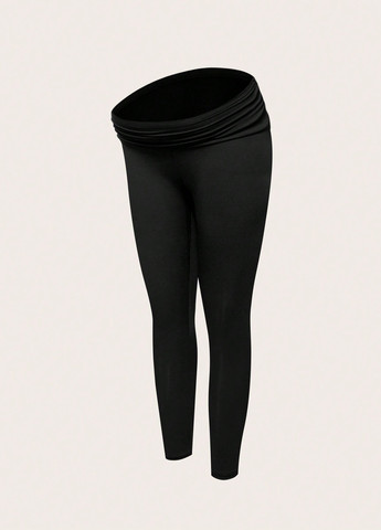 Черные демисезонные леггинсы для беременных (2шт.) SHEIN