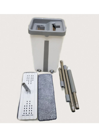 Швабра и Ведро 5л Scratch Cleaning Mop со складной ручкой и системой отжима, две насадки микрофибры Good Idea (251797426)