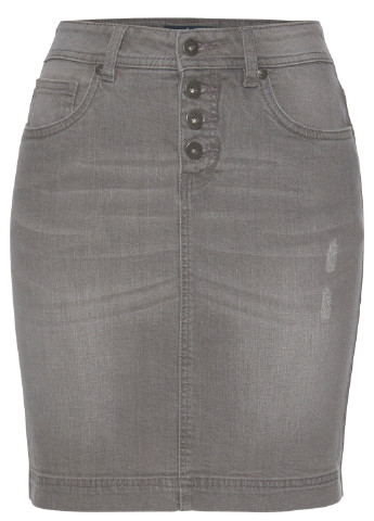 Серая джинсовая однотонная юбка Arizona карандаш