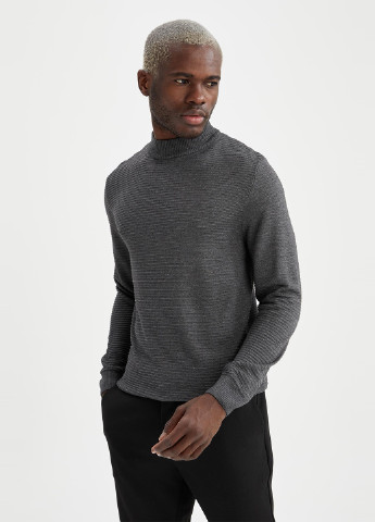 Темно-серый демисезонный свитер джемпер DeFacto